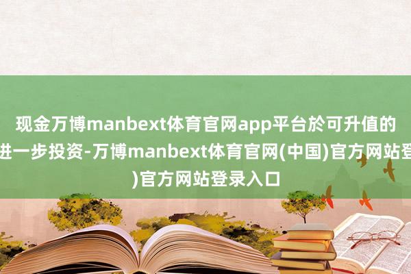 现金万博manbext体育官网app平台於可升值的业务作进一步投资-万博manbext体育官网(中国)官方网站登录入口