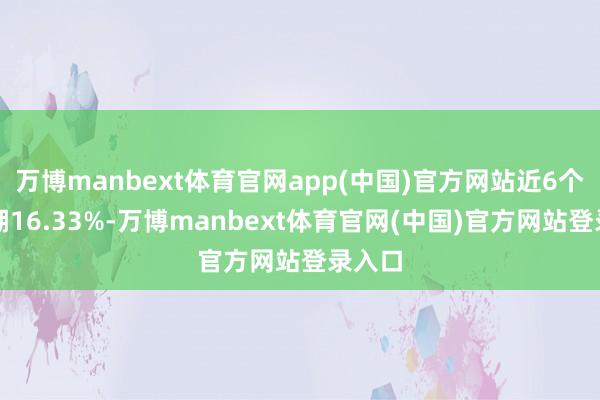 万博manbext体育官网app(中国)官方网站近6个月高潮16.33%-万博manbext体育官网(中国)官方网站登录入口