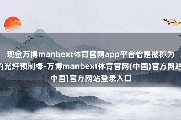 现金万博manbext体育官网app平台恰是被称为“光棒”的光纤预制棒-万博manbext体育官网(中国)官方网站登录入口