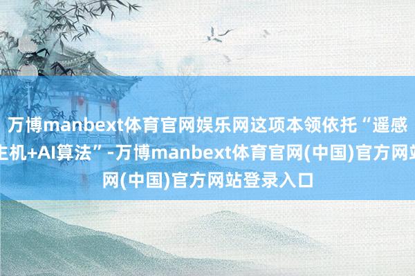 万博manbext体育官网娱乐网这项本领依托“遥感无东说念主机+AI算法”-万博manbext体育官网(中国)官方网站登录入口